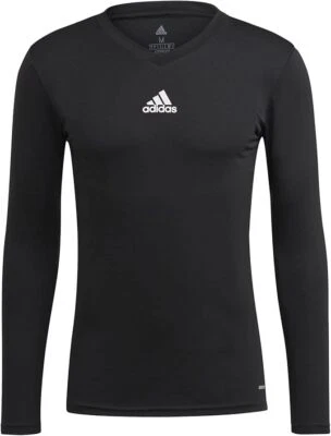 Adidas Mens Base First Layer Thermal Top T Shirt Crew Football Skins Baselayer - Image 1 of 2