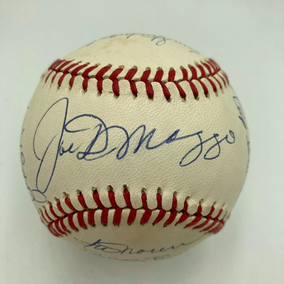 Joe Dimaggio Reggie Jackson New york Yankees Legends Multi Signed Baseball JSA - Image 1 of 4