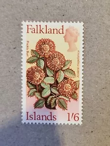 STAMPS FALKLAND ISLANDS 1968 FLOWERS 1/6 MINT HINGED - #7521a - Picture 1 of 1