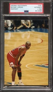 Michael Jordan 1992 PSA Type I Photo Snapshot "Hands on Knees" HOF Bulls - Picture 1 of 2