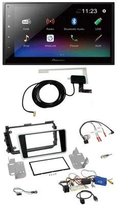 Pioneer DAB Lenkrad Bluetooth 2DIN USB Autoradio für Nissan Micra 17-20 Rückfahr - Bild 1 von 4