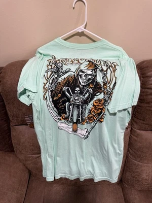 Camiseta ajustada manga corta AFFLICTION American Customs RIDE OR DIE NUEVA CON ETIQUETAS XXL Foto 1 de 2