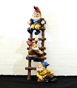 Vintage Gnome Figurine Corporate Ladder Whimiscal Fantasy Indoor Outdoor Display - Picture 1 of 10