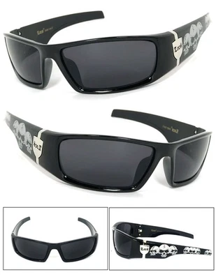 Locs Men Cholo Gangsta OC Style  Sunglasses Skull Temples LC55 - Image 1 of 4