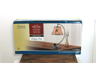 Nuevo - Caña de pescar caña de pescar 26 1/2" lámpara antigua acabado bronce - Iluminación patriota Foto 1 de 4