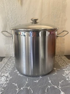 Tabletops Unlimited Einladungen 12 Quart Profi Edelstahl Topf Glasdeckel - Bild 1 von 16