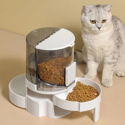 2-in-1 Automatischer Futterautomat Futterspender Katze Hunde Wasserspender 2,3L - Bild 1 von 4