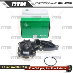 INA Thermostat Housing Assy 06E121111G For Audi C6 A8 A4 B7 A6 D3 Q5 2.4L 3.2L - Picture 1 of 6
