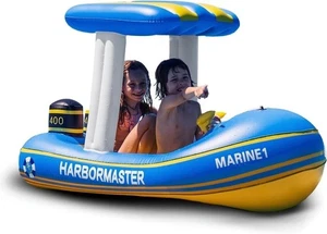 Zone Tech Harbor Master Inflatable Patrol Boat Pool Float Ride-on, Fun Water ... - Picture 1 of 7