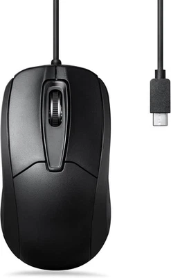 PERIMICE-209C USB Type C Wired Optical Mouse - 5.9 Ft Cable - 1000 DPI - Blac... - Image 1 of 4