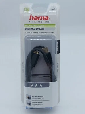  USB 3.0 USB-Kabel Micro-B-Stecker Micro-USB Gold geschirmt 0,75m PC HDD Hub KK7 - Bild 1 von 3