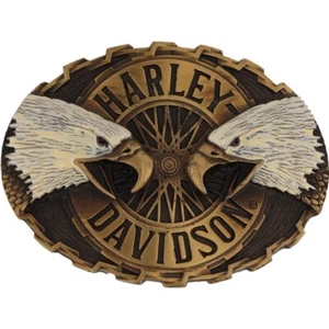 Boucle de ceinture vintage neuve Harley Davidson moto 75th Eagle logo B&S années 70 NOS - Photo 1 sur 5