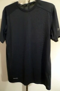 Mens RUSSELL Dri -Power 360 Poly Short Sleeved Pullover Shirt 34M Black Athletic - Picture 1 of 5