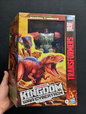 Transformers T-wrecks Rex Robot Dinosaurs  Maximal Kingdom War For Cybertron - Immagine 1 di 4