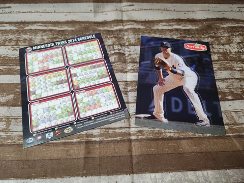 2014 Minnesota Twins Joe Mauer + Schedule Cutout Refrigerator Magnet Cover