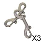 2X2pcs Double End Gate Snap Hook Key Holder Alloy Clip Keychain