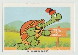 Fher 1970s Spain Spanish Walt Disney Trade Card #20 - Toby Turtle Tortuga Tobias - Picture 1 of 1