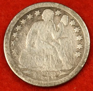 1853-P Seated Dime AG 90% Silver Coin SD26 - Picture 1 of 2