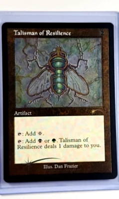 Magic the Gathering Secret Lair Retro Frame Foil Etched Talisman of Resilience - Image 1 of 2