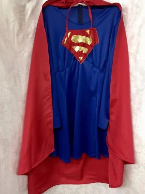 Vestido Supergirl Adulto, Capa, Shorts, Botas Spats, Tamanho G - Imagem 1 de 4