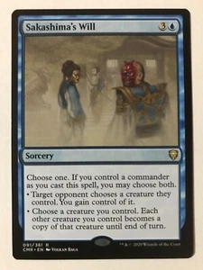SAKASHIMA'S WILL Commander Legends MTG Magic the Gathering NM - Picture 1 of 1