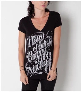 Metal Mulisha Ladies "Doin Dirt" Tee Size S Black - Picture 1 of 1