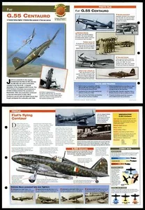 G.55 Centauro #57 Other WWII Aircraft Of The World Fold-Out Card - Picture 1 of 1