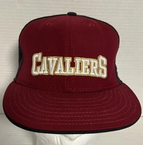 Cleveland Cavaliers Basketball New Era 59Fifty Fitted Hat Sz 7 Maroon Black NBA - Picture 1 of 13
