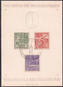 Germany Province Saxony 1946 Maximum Card with Mi 87-89 (n2) - Picture 1 of 2