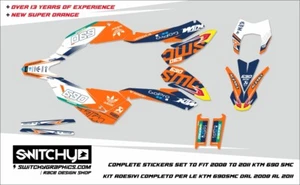 KTM Smc 690 Stickers Kit Compatible " Gp01 " 2008 2009 2010 2011 Decal - Picture 1 of 1
