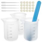 Silicone Measuring Cups Kit with Silicone Popsicle Stir Stick, Pipettes,9804