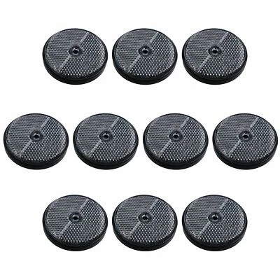 Clear Round Front Reflector White Pack of 10 for Trailers Fence Gate Posts TR069 - Image 1 of 4