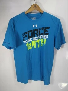 Camiseta Under Armour Force To Be Reckonked Azul Suelta Heat Gear Para Hombre M - Imagen 1 de 5