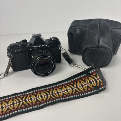 Pentax MV 35mm Film SLR Camera w/ SMC 50mm 2.8 Lens Vtg Strap Case Untested Foto 1 de 4
