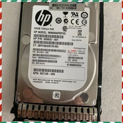 HPE 500GB 652745-B21 653953-001 7.2K 2.5" 6G DP G8 SAS MDL SERVER HARD DRIVE HDD - Image 1 of 4