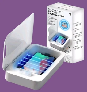 Désinfectant pour téléphone zone UV Sharper Image avec arrêt automatique et sans produits chimiques neuf avec étiquette - Photo 1 sur 7