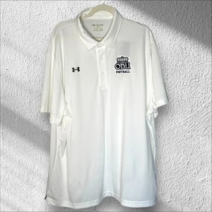 Under Armour White heatgear Polo ODU Old Dominion University Football 3XL NWT - Picture 1 of 11