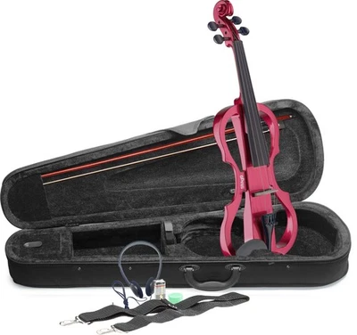 Stagg Electric Violin Combo Starter Student Package - Metallic Red - Image 1 of 4