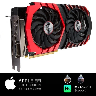 Apple Mac Pro MSI Gaming AMD Radeon RX 580 8GB PCI-E Video Card 580 OSX Sequoia - Image 1 of 4