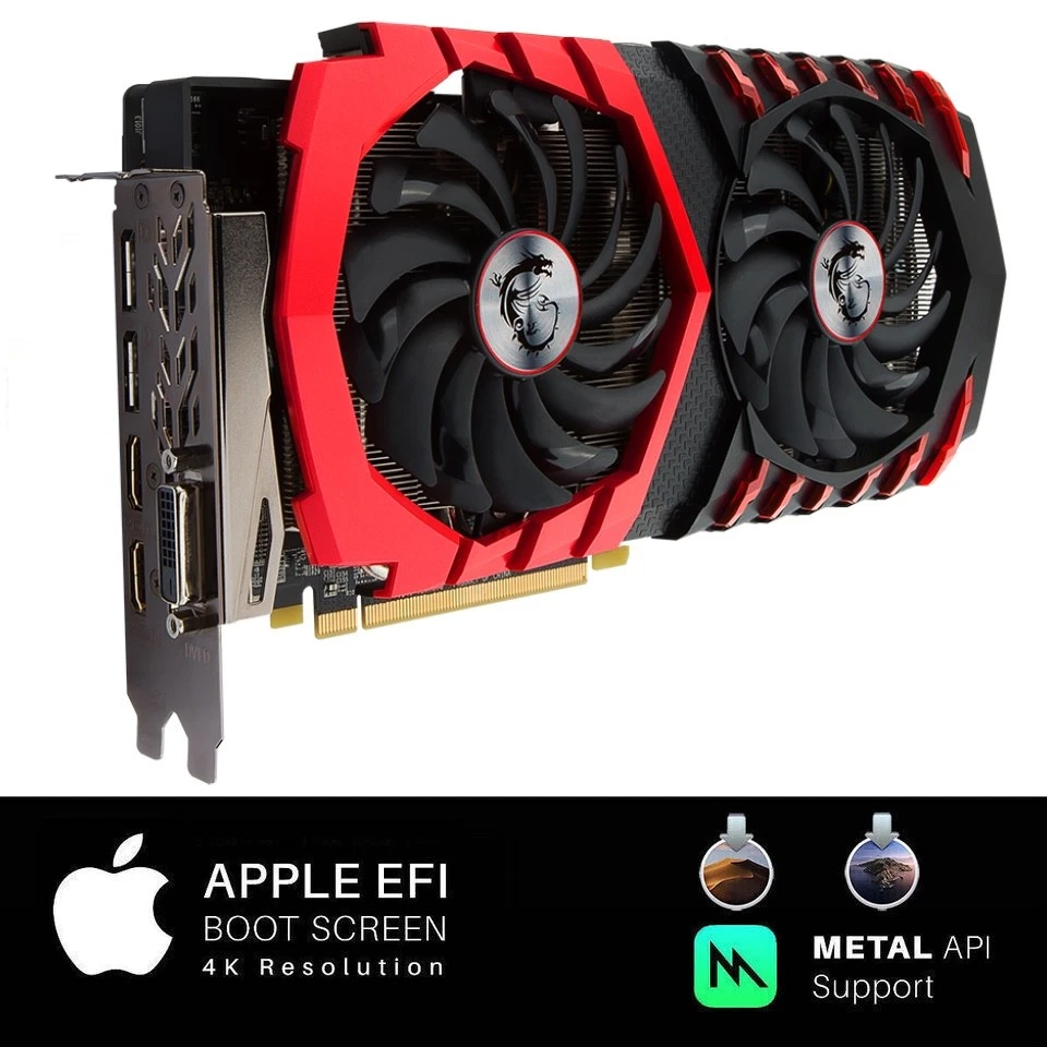 Apple Mac Pro MSI Gaming AMD Radeon RX 580 8GB PCI-E Video Card 580 OSX Sequoia - Image 1 of 4