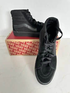 Vans Sneakers~Comfycush Sk8-Hi Black/Black Canvas Suede High Top Shoe~M 7.5 W 9 - Picture 1 of 11