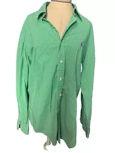 Polo Ralph Lauren Men’s classic Fit Green Plaid Button Down Shirt Size Large - Picture 1 of 6