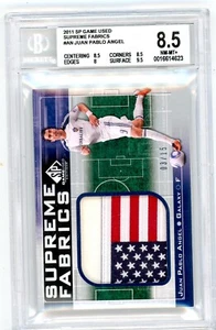 2011 SP GAME USED SUPREME FABRICS JUAN PABLO ANGEL MLS SOCCER UPPER DECK JERSEY - Picture 1 of 2