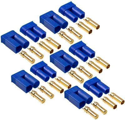 5 Paar EC5 Stecker/Buchsen für LiPo-Akkus – Hohe Leitfähigkeit, Blau - Bild 1 von 4