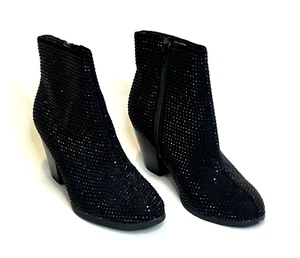 Rock Republic Black Studded Ankle Boots Size 8 - Picture 1 of 11