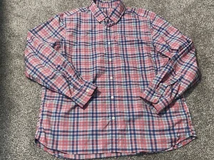 Vineyard Vines Shirt Mens XL Red Blue Plaid Check Performance Classic Fit Whale - Picture 1 of 7