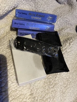 CUCHILLO DELTA RANGERS Funda de Caja NUEVO En Caja Envío Gratis Caza Clip de Cinturón Afilado Foto 1 de 3