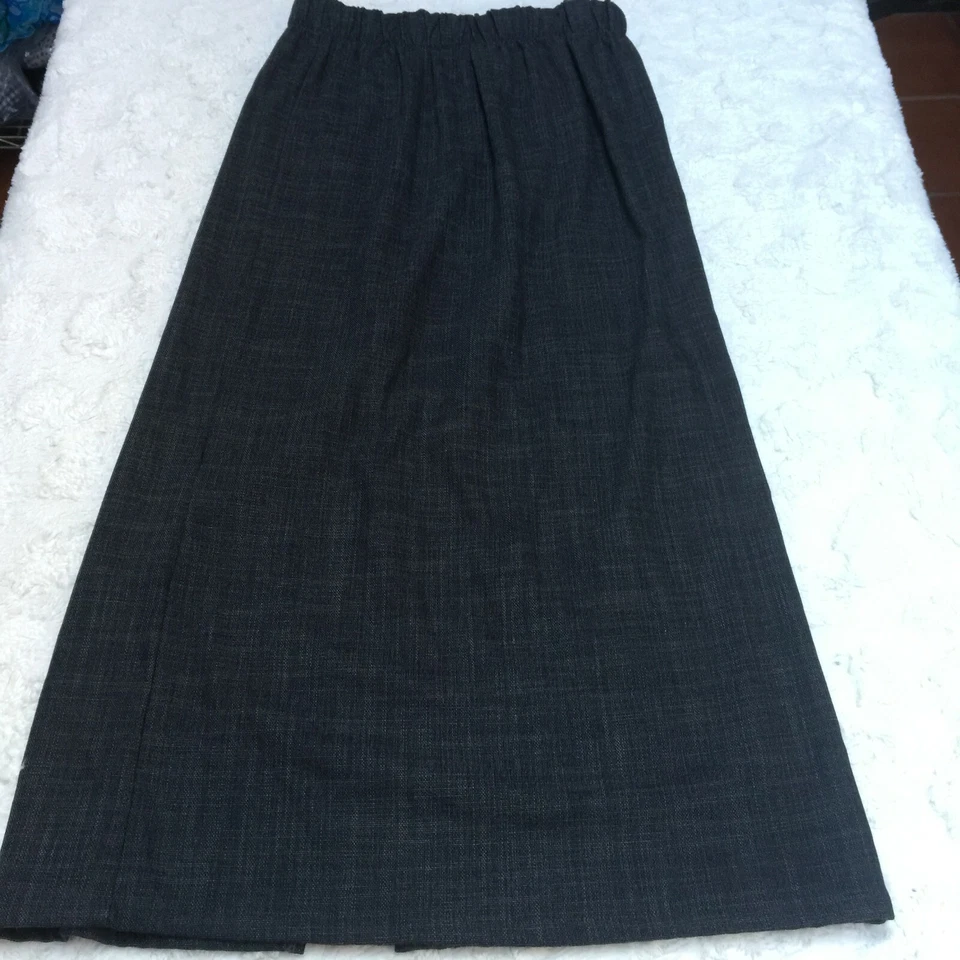 Falda midi Bryn Walker para mujer cintura elástica cambray línea A XS gris informal Foto 1 de 4