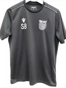 GRIMSBY TOWN Football Shirt Macron Black SB Training Short Sleeve Mens Small S - Picture 1 of 7