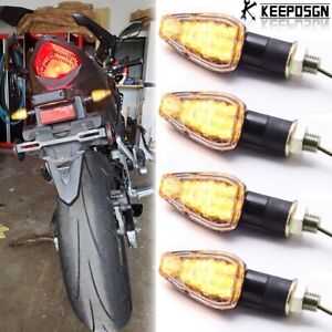 For Honda CR500/CR500F/CB500T Motorcycle LED Turn Signal Indicator Lights Amber